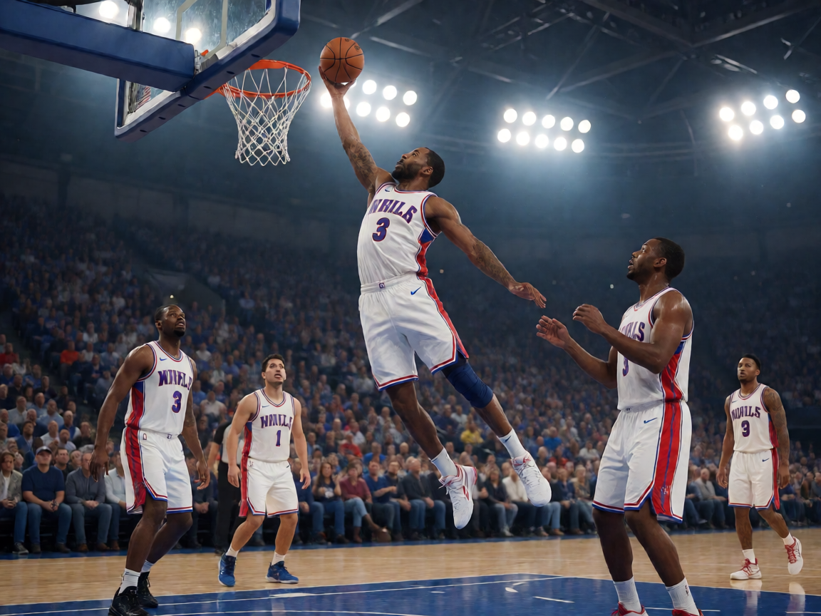 NBA赛场激烈对抗画面